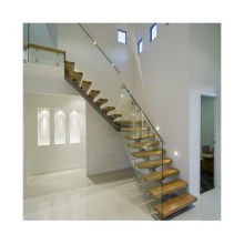 China factory construction of floating staircase exterior stair design glass railing